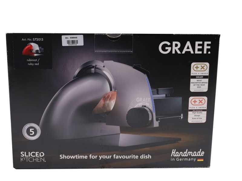 Graef SKS Line 700 rot - Freitragender Allesschneider- Messer &Oslash;170 mm - mit Led-Beleuchtung