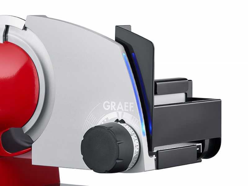 Graef SKS Line 700 rot - Freitragender Allesschneider- Messer &Oslash;170 mm - mit Led-Beleuchtung