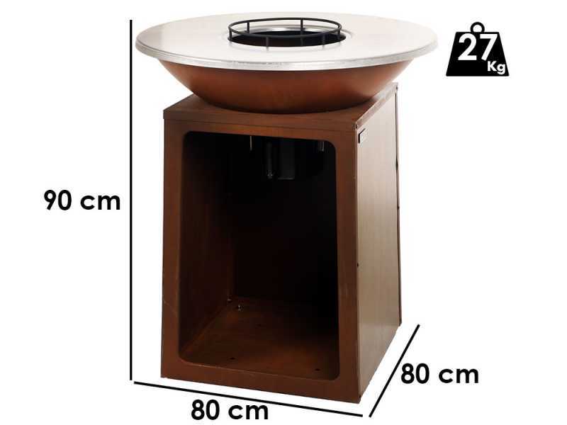 Royal Food COR-4000 - Holzgrill in Corten-Stahl