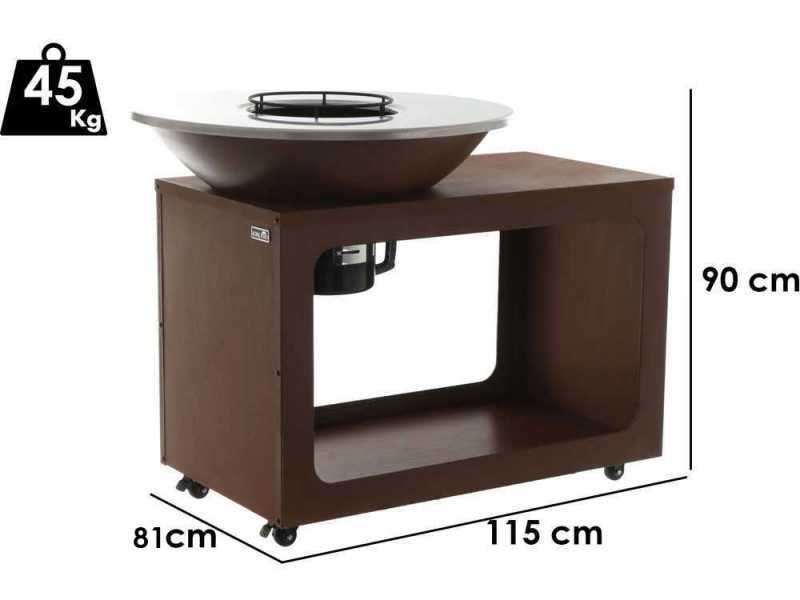 RoyalFood COR-4250 - Holzgrill aus Corten-Stahl