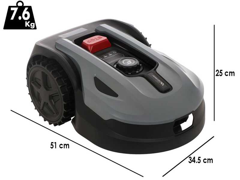 Wiper POP 5S - M&auml;hroboter - max. empfohlene Rasenfl&auml;che 500 m2