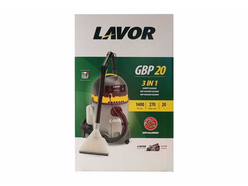 Lavor GBP 20 - Staubsauger-Teppichbodenreiniger mit Saug- und Blasfunktion