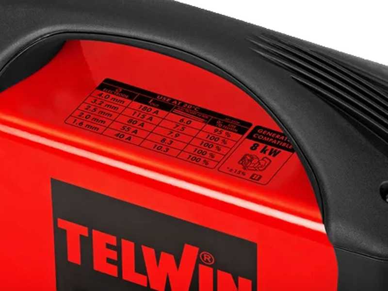 Telwin 211S ACX - Inverter Schwei&szlig;ger&auml;t Elektrode und TIG mit Gleichstrom - 180 A