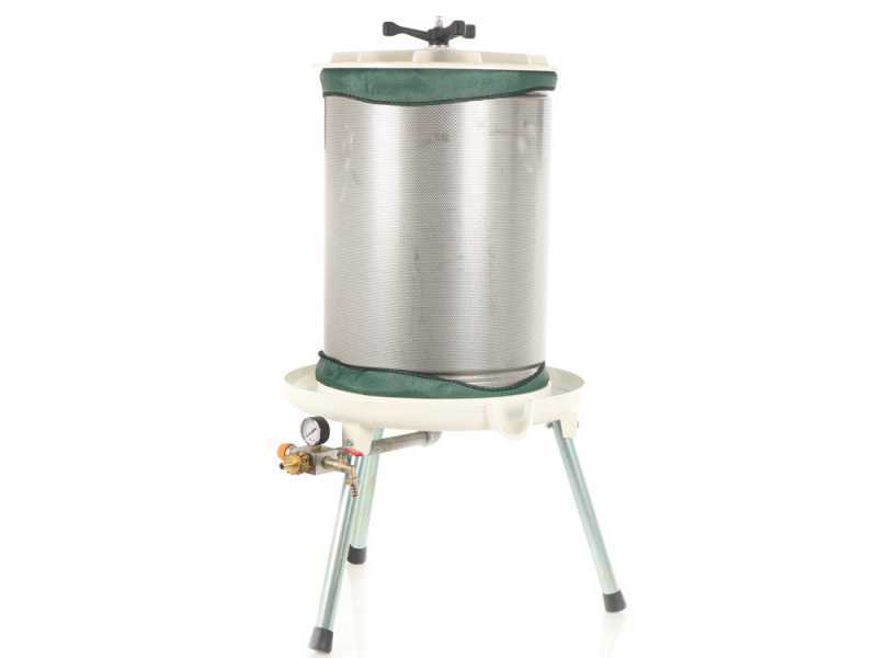 Enotecnica Pillan Garda - Hydropresse f&uuml;r Obst 80 L - Beh&auml;lter aus Edelstahl