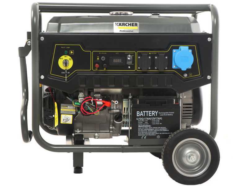 K&auml;rcher Pro PGG 6/1 - Benzin-Stromerzeuger 5.5 kW auf R&auml;dern - Dauerleistung 5 kW - 230V