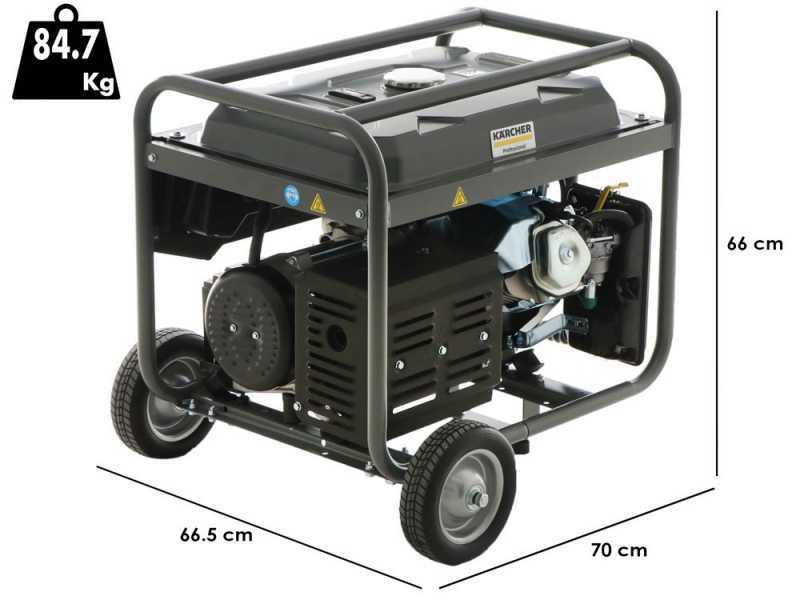 K&auml;rcher Pro PGG 6/1 - Benzin-Stromerzeuger 5.5 kW auf R&auml;dern - Dauerleistung 5 kW - 230V