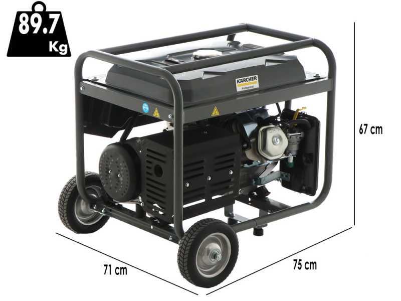 K&auml;rcher Pro PGG 8/3 - Benzin-Stromerzeuger 7.5 kW auf R&auml;dern - dreiphasige Dauerleistung 7 kW