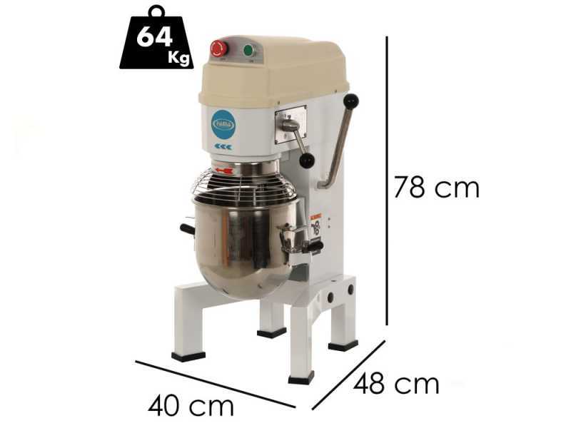 Fama Baker PA 10 - Industrielle Planeten-R&uuml;hrmaschine - 3 Zubeh&ouml;re