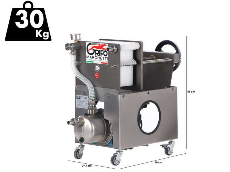 Grifo Professional Inox 10 - Weinfilter mit Wagen - Pumpe aus Edelstahl