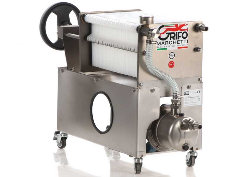 Grifo Professional Inox 30 - Weinfilter mit Wagen - Pumpe aus Edelstahl