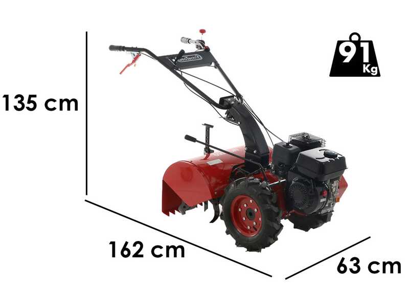 GeoTech MCT 550 &ndash; Benzin-Einachsschlepper &ndash; Ducar DH212 &ndash; Umkehrfr&auml;se &ndash; 7 PS