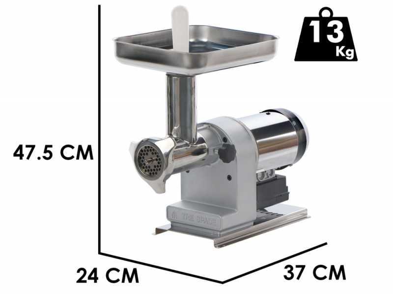Tre Spade TC-12 Edelstahl/160 Elegant &ndash; Elektrischer Fleischwolf &ndash; 480 W &ndash; Nr. 12