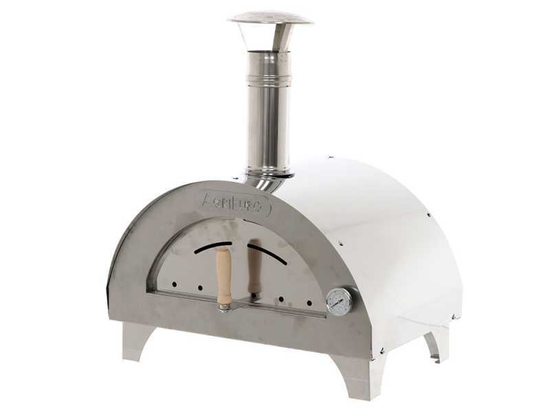 AgriEuro Premium Line Quattro Stagioni Holzbackofen aus Edelstahl - f&uuml;r 1 Pizza