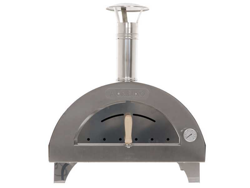 AgriEuro Premium Line Quattro Stagioni Holzbackofen aus Edelstahl - f&uuml;r 1 Pizza