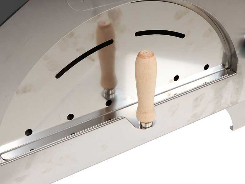 AgriEuro Premium Line Quattro Stagioni Holzbackofen aus Edelstahl - f&uuml;r 1 Pizza