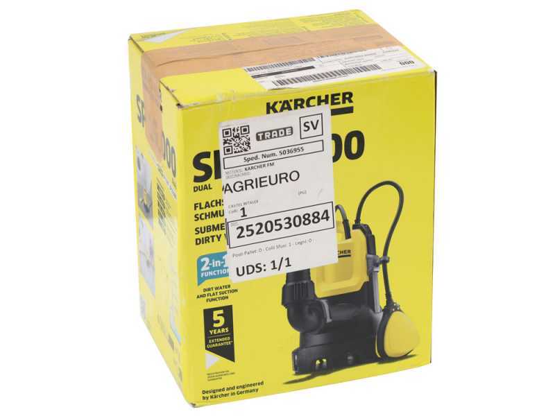 K&auml;rcher SP 16.000 Dual - Elektrische Tauchpumpe f&uuml;r Klar- und Schmutzwasser - Elektropumpe 550 W