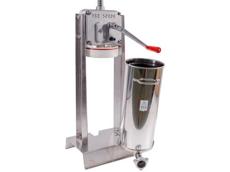 Tre Spade 15/V Deluxe &ndash; Manueller Tisch-Wurstf&uuml;ller 15 kg &ndash; 2 Geschwindigkeiten