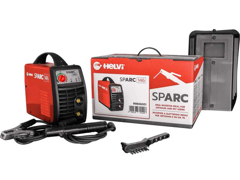 Helvi sparc 146 - Elektroden-Schwei&szlig;ger&auml;t MMA - 120 A - ZUBEH&Ouml;R im Lieferumfang
