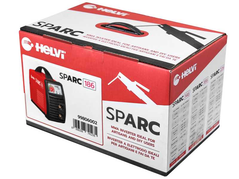 Helvi sparc 186 - Elektroden-Schwei&szlig;ger&auml;t MMA - 160 A - ZUBEH&Ouml;R im Lieferumfang