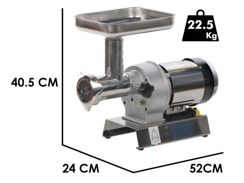 Tre Spade TC-22 INOX &ndash; Eletrischer Fleischwolf &ndash; 1100 W &ndash; Nr. 22