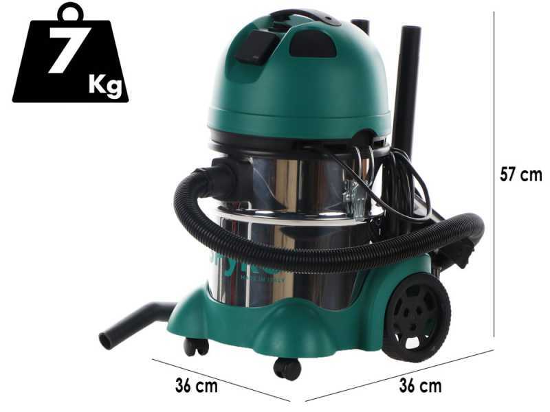 Spyro Wet &amp; Dry 20 INOX Plus- Nass-/Trockensauger - aus Edelstahl - Beh&auml;lter 20 l - 1200W