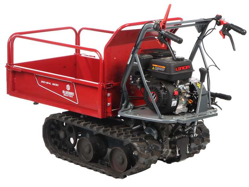 Blue Bird 310-SHL 1200 - H&auml;cksler mit Raupenantrieb und Motorschubkarre  -  Loncin G420F Motor