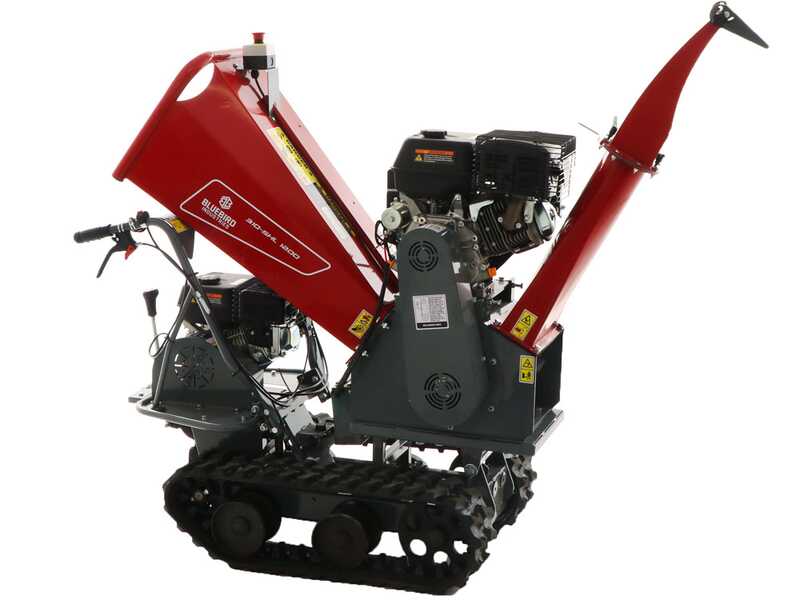 Blue Bird 310-SHL 1200 - H&auml;cksler mit Raupenantrieb und Motorschubkarre  -  Loncin G420F Motor