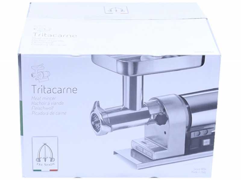 Tre Spade TC-12 PRO INOX DELUXE - Elektro-Fleischwolf - 750w - N.12