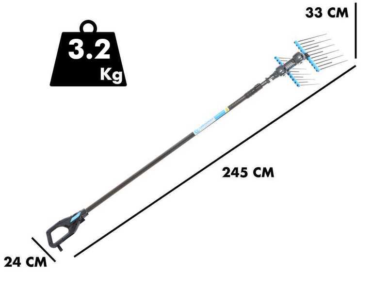 Campagnola Alice STAR 58 PLUS - 245 - 330 cm Schaft aus Carbon - Akku Olivenr&uuml;ttler