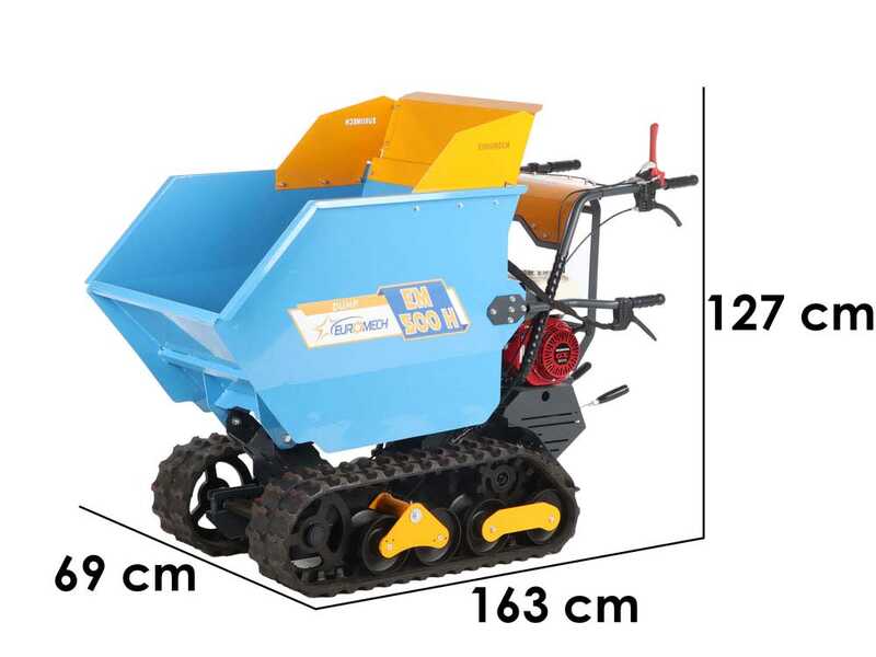 EuroMech EM500H - Raupendumper - Ausziehbare Mulde - 500 kg Nutzlast