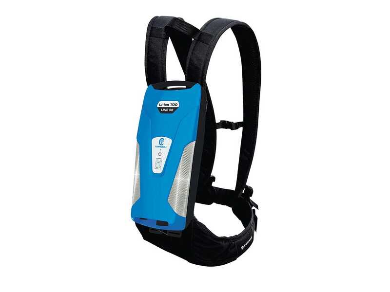 Campagnola Icarus V1 58 - Carbonstange 185-270 cm - Batteriebetriebener Olivenrüttler - Rucksack-Akku enthalten