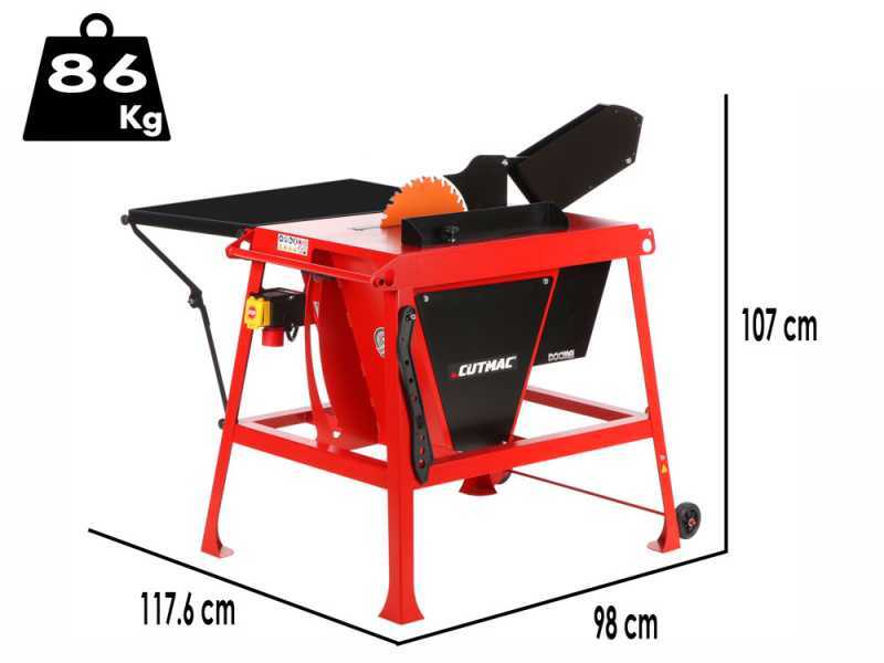 Docma Cutmac BSF315 - 400V S&auml;gebank mit Arbeitsfl&auml;che - professionelle Stamms&auml;ge