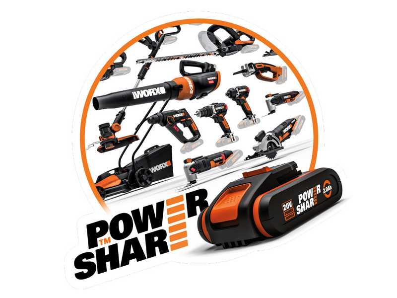 WORX NITRO WG286E.9 - 20V - Heckenschere - 60 cm Stahlklinge - SOLO - ohne Akku und Ladeger&auml;t