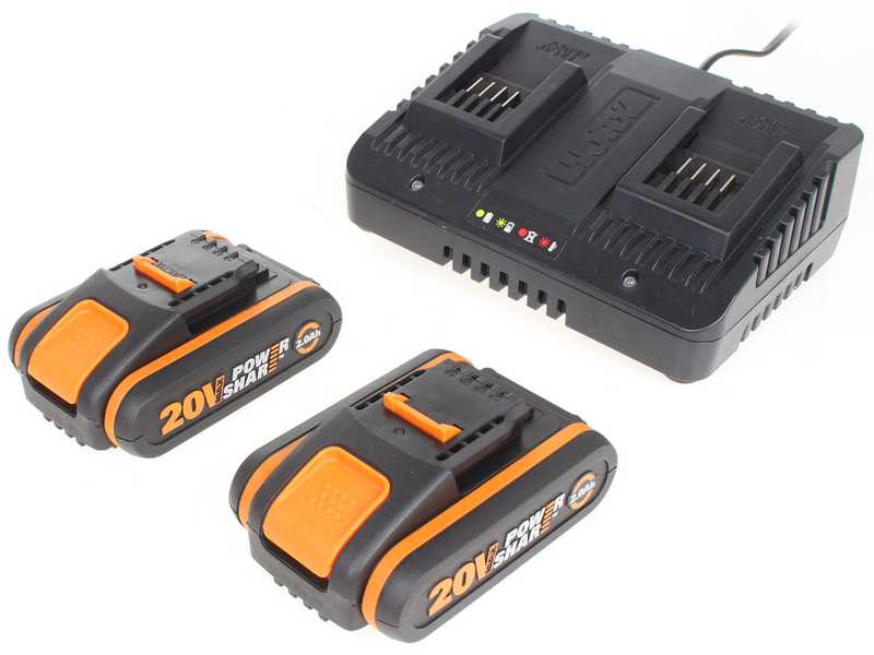 WORX twin pack WG927E - Akku-Rasenm&auml;her / Rasentrimmer - 40V - 2x 2Ah