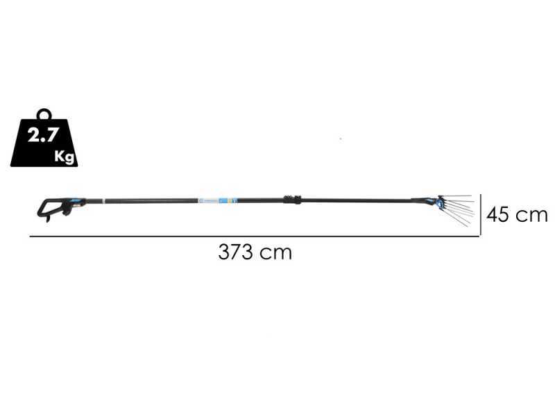 Campagnola Master - Schaft aus Carbon und Aluminium 185-270 cm - Batteriebetriebener Olivenr&uuml;ttler