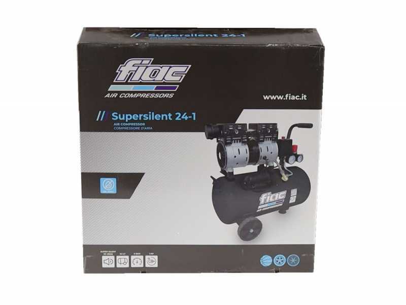 Fiac SUPERSILENT 24/1 - Schallged&auml;mpfter elektrischer Kompressor 24 l &ouml;lfrei - 1 PS Motor