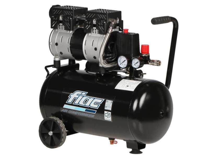 Fiac SUPERSILENT 24/1 - Schallged&auml;mpfter elektrischer Kompressor 24 l &ouml;lfrei - 1 PS Motor