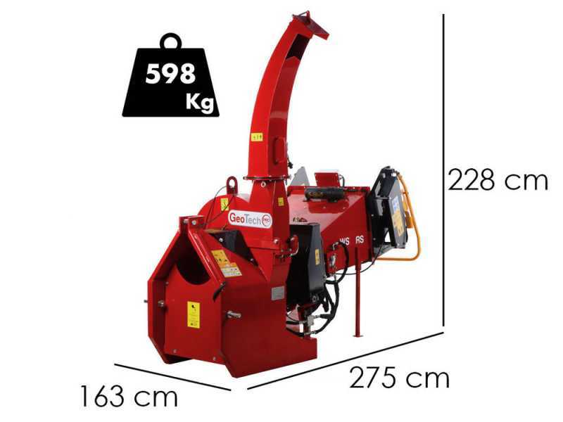 GeoTech Pro WS72R - H&auml;cksler f&uuml;r Traktoren - mit hydraulischen Walzen