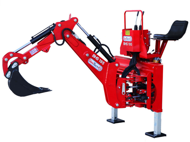 GeoTech-Pro BHS 195 - Heckbagger f&uuml;r Traktor mit Seitenverschiebung