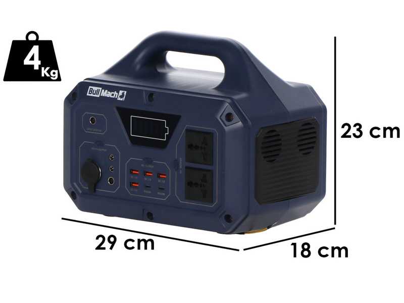 BullMach Elektron 500 - Tragbare Powerstation - 500W/499.5Wh 3.7V