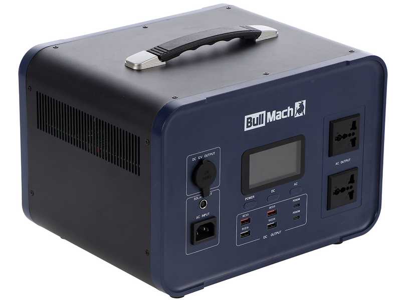 BullMach Elektron 1000 - Tragbare Powerstation  - 1000W/1008Wh 3.2V
