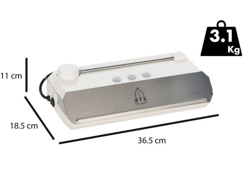 TreSpade Takaje  Wei&szlig;es Vakuumierger&auml;t - Schwei&szlig;leiste 33 cm