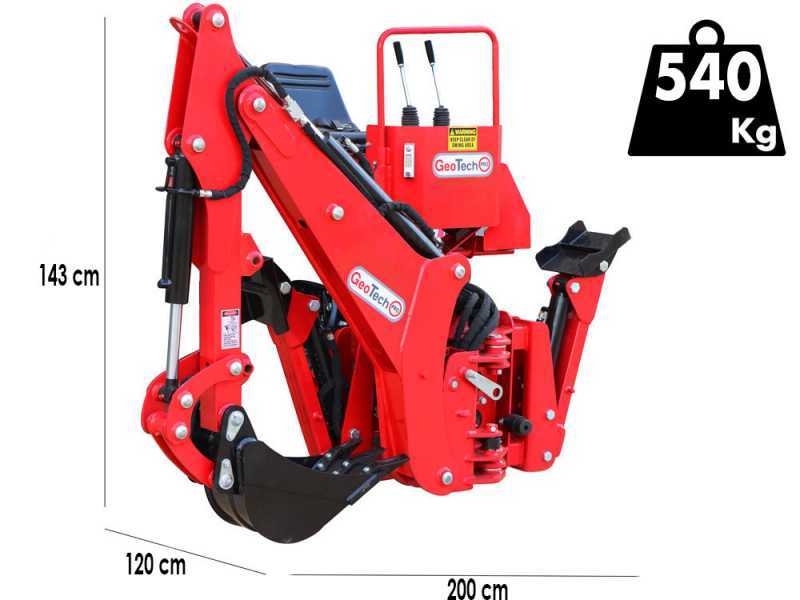 GeoTech Pro BHF 225 - Heckbagger f&uuml;r Traktor - fest