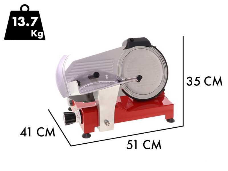 Celme BETA 250 Rot - Aufschnittmaschine mit Stahlklinge 250 mm