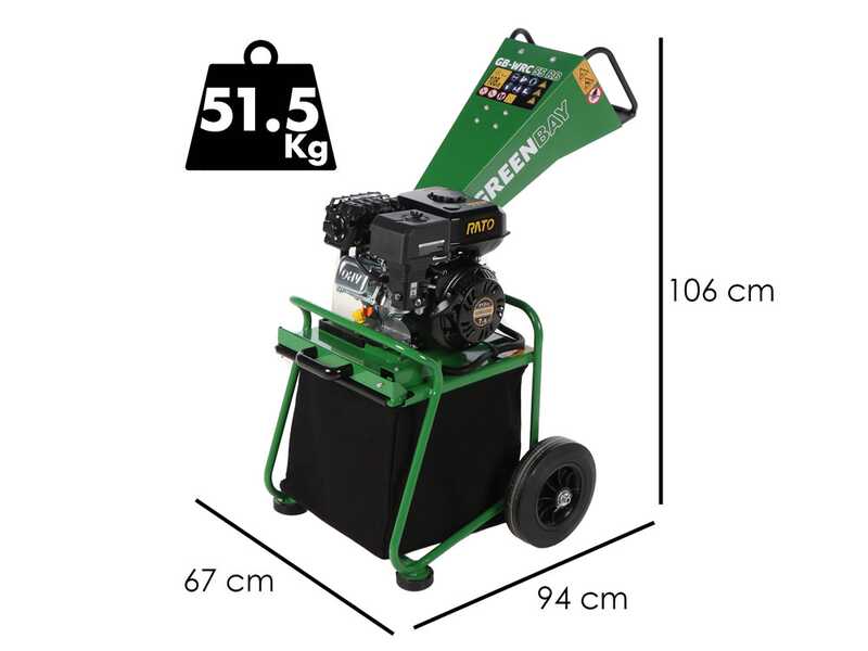GreenBay GB-WRC 55 RB- H&auml;cksler mit Verbrennungsmotor - Benzinmotor RATO R210-A da 7 PS