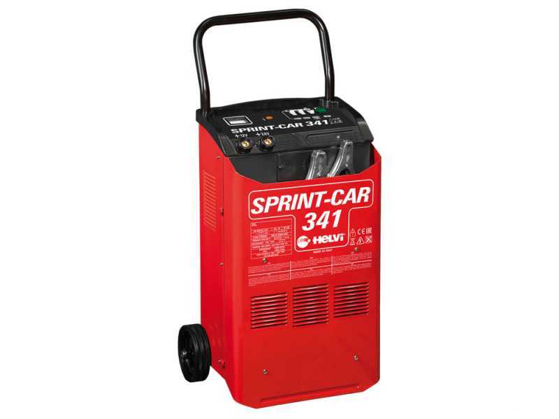 Helvi sprint CAR 341 - Batterieladeger&auml;t und Starter auf R&auml;dern - 12/24 V