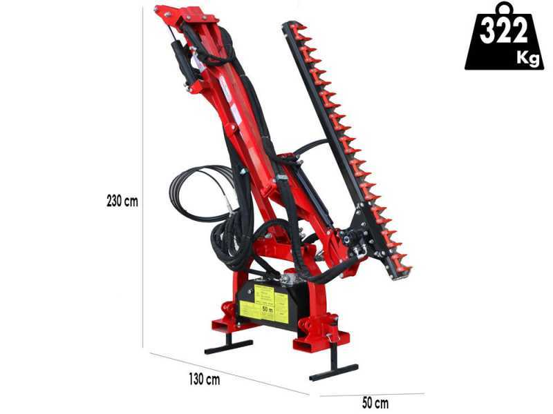 GeoTech-Pro THT 175 - Heckenschneider-Ausleger f&uuml;r Traktor mit seitlichem Schwenkbereich