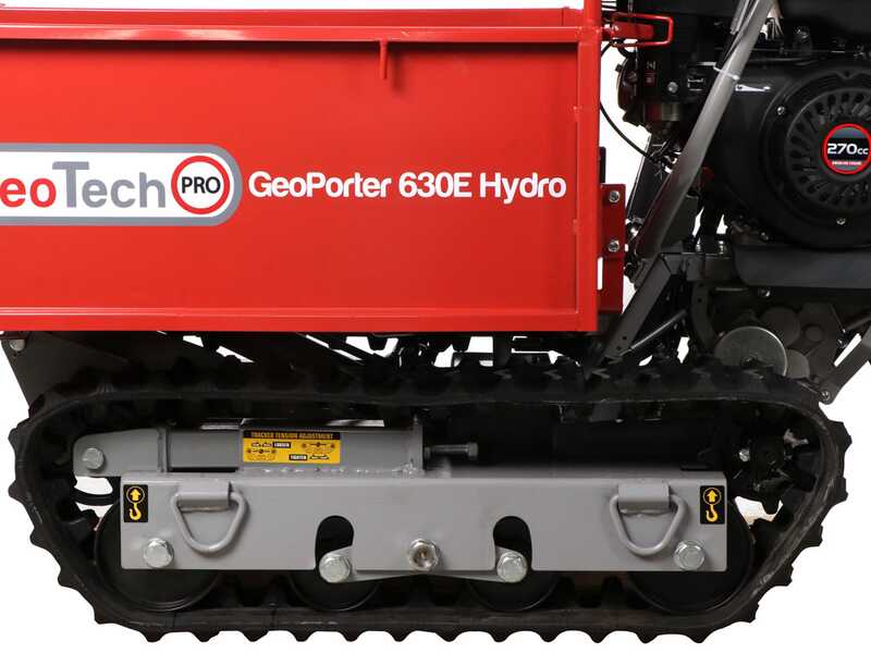 GeoTech Pro GeoPorter 630E Hydro - Raupendumper - Hydraulische ausziehbare Mulde 600Kg