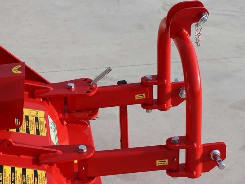 Mulcher f&uuml;r Traktor leichte Baureihe AgriEuro Fu TOP 96 M - Handgef&uuml;hrte Verschiebung - 16 Hammerschlegel -f&uuml;r linksdrehende Zapfwelle (gegen Uhrzeigersinn)