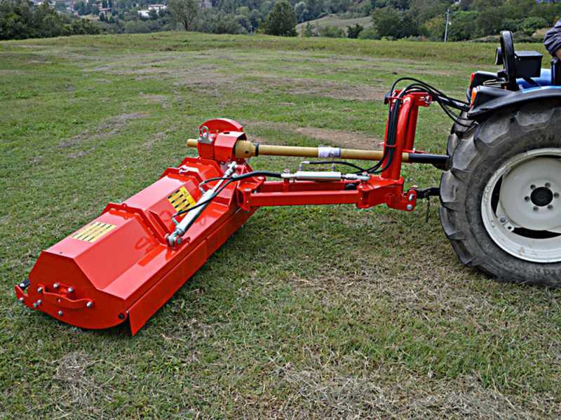 Seitlicher B&ouml;schungsmulcher mit Arm f&uuml;r Traktor, mittel-leichte Baureihe, AgriEuro CE SPECIAL 138 M - f&uuml;r linksdrehende Zapfwelle (gegen Uhrzeigersinn)
